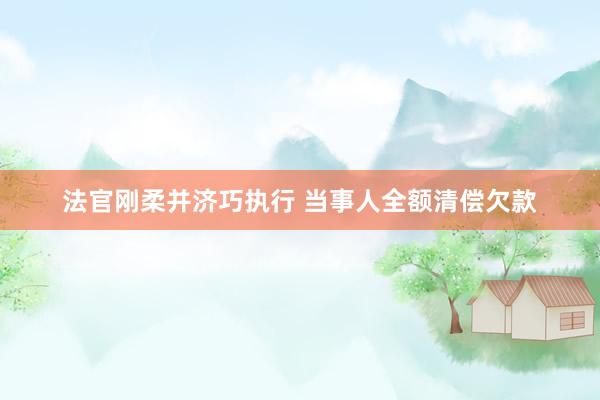 法官刚柔并济巧执行 当事人全额清偿欠款